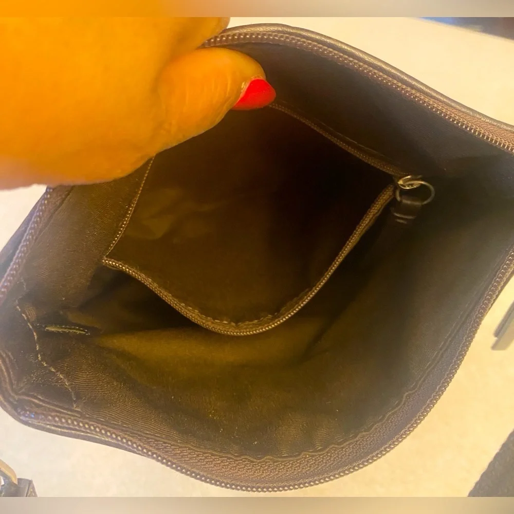 COACH Cherry Red Signature Swing Pleated Adjustable Crossbody/Shoulder Bag, EUC - Picture 15 of 16